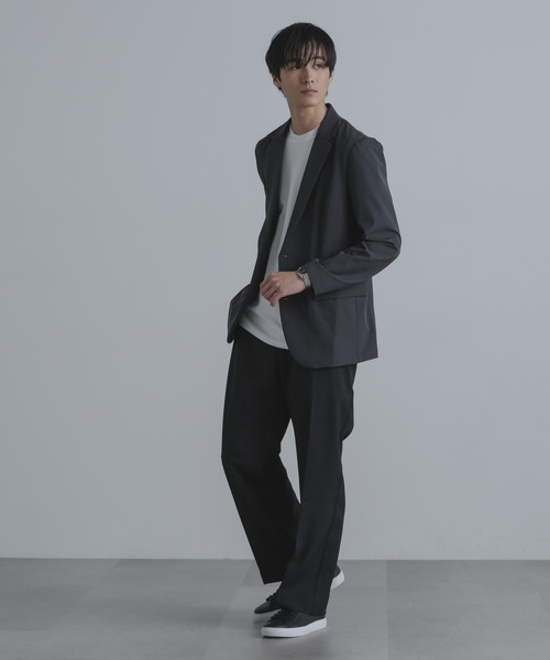 NANO universe（ナノユニバース）の「ストレッチツイルストレートスラックス(セットアップ可)（スラックス・メンズ・ブラック/ブルーグレー/チャコール・S/M/L）」の15枚目の写真