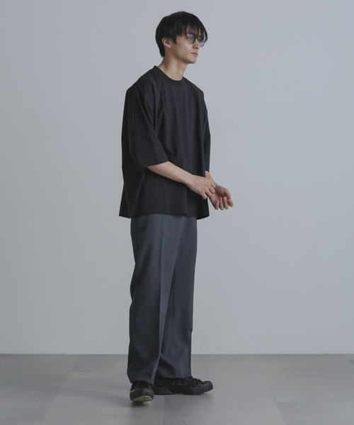 NANO universe（ナノユニバース）の「ストレッチツイルストレートスラックス(セットアップ可)（スラックス・メンズ・ブラック/ブルーグレー/チャコール・S/M/L）」の20枚目の写真