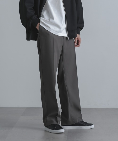NANO universe（ナノユニバース）の「ストレッチツイルストレートスラックス(セットアップ可)（スラックス・メンズ・ブラック/ブルーグレー/チャコール・S/M/L）」の5枚目の写真