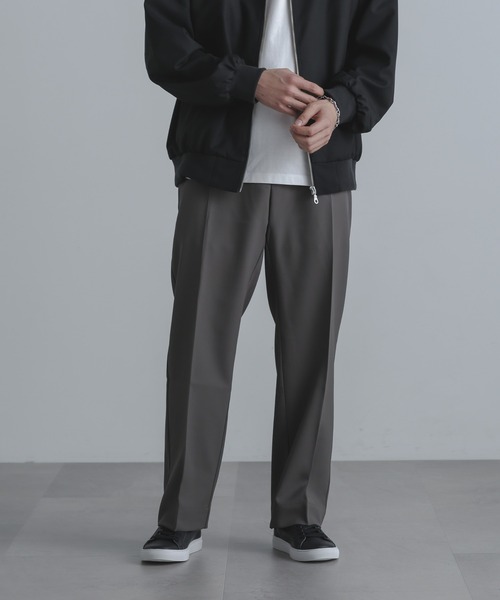 NANO universe（ナノユニバース）の「ストレッチツイルストレートスラックス(セットアップ可)（スラックス・メンズ・ブラック/ブルーグレー/チャコール・S/M/L）」の8枚目の写真