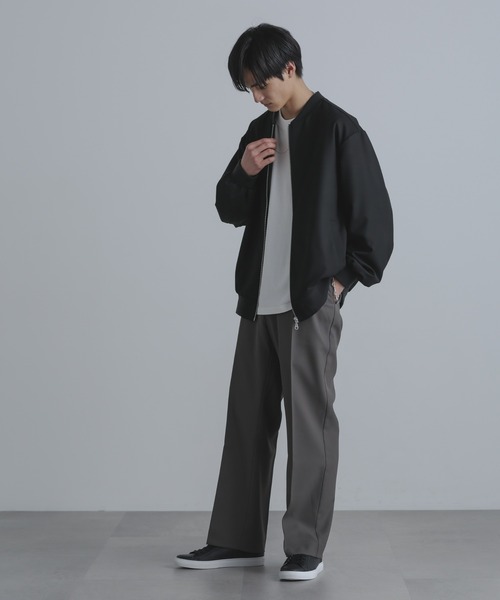 NANO universe（ナノユニバース）の「ストレッチツイルストレートスラックス(セットアップ可)（スラックス・メンズ・ブラック/ブルーグレー/チャコール・S/M/L）」の9枚目の写真