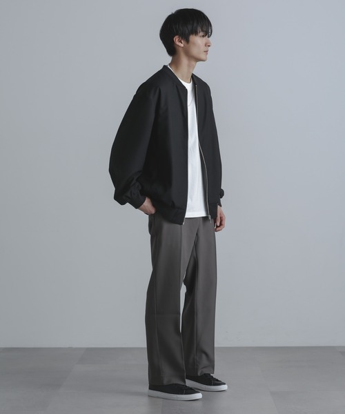 NANO universe（ナノユニバース）の「ストレッチツイルストレートスラックス(セットアップ可)（スラックス・メンズ・ブラック/ブルーグレー/チャコール・S/M/L）」の10枚目の写真