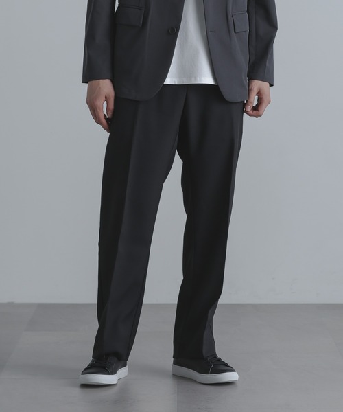 NANO universe（ナノユニバース）の「ストレッチツイルストレートスラックス(セットアップ可)（スラックス・メンズ・ブラック/ブルーグレー/チャコール・S/M/L）」の12枚目の写真