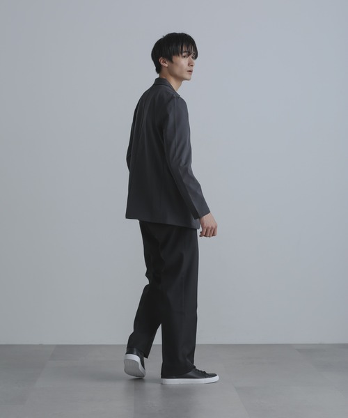 NANO universe（ナノユニバース）の「ストレッチツイルストレートスラックス(セットアップ可)（スラックス・メンズ・ブラック/ブルーグレー/チャコール・S/M/L）」の14枚目の写真