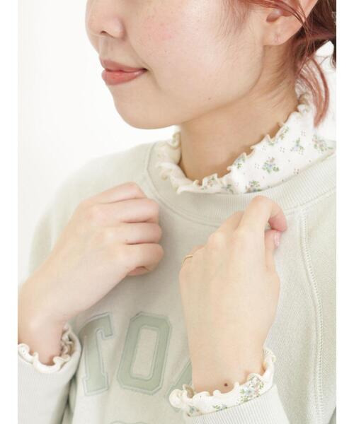 Samansa Mos2（サマンサ モスモス）の「パターンメッシュ花柄ハイネックカットソー（Tシャツ/カットソー・レディース・パープル/イエロー/モカ/サックスブルー・F）」の15枚目の写真