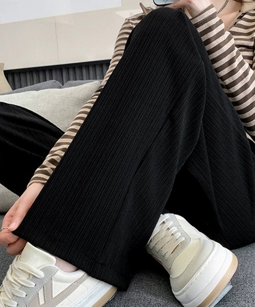 Miniministore(ミニミニストア)の「マタニティパンツプリーツワイドパンツ美脚(スラックス・レディース・ピンク/ブラック/イエロー/ダークグレー/オフホワイト・XL/L)」の14枚目の写真