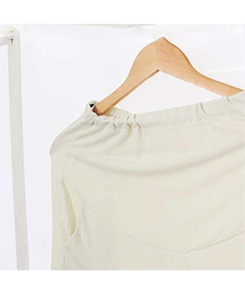 Miniministore(ミニミニストア)の「マタニティパンツプリーツワイドパンツ美脚(スラックス・レディース・ピンク/ブラック/イエロー/ダークグレー/オフホワイト・XL/L)」の11枚目の写真