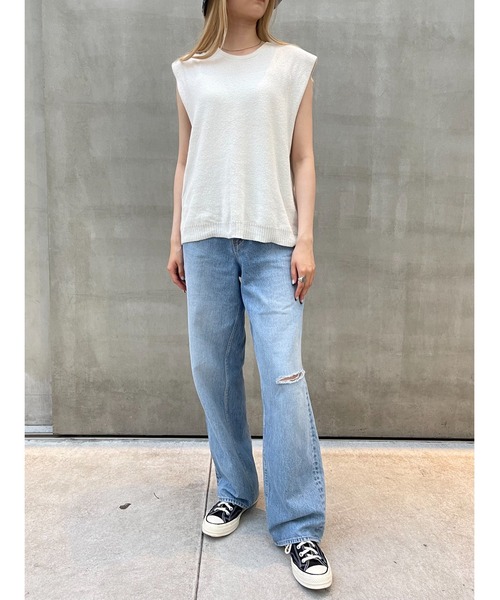 ENCIRCLE(エンサークル)の「【ENCIRCLE/エンサークル】Summer vest/サマーベスト(ニット/セーター・レディース・ホワイト/ブラック・FREE)」の18枚目の写真