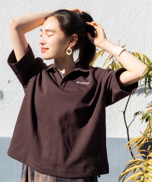 new balance ニューバランス スウェット スッキパー ポロシャツ S New Balance｜Linear Heritage スウェットスッキパーポロシャツ