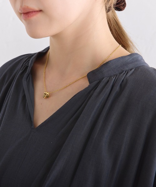 one after another NICE CLAUP（ワンアフターアナザーナイスクラップ）の「サイドリボン/ウェストドロストチュニック【WEB限定商品】（チュニック・レディース・チャコールグレー/アイボリー/ピンク・FREE）」の10枚目の写真