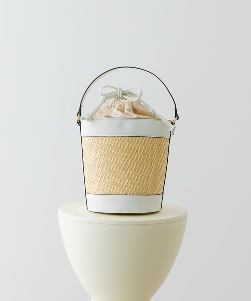 RODE SKO(ロデスコ)の「バケットショルダーバッグ(ショルダーバッグ・レディース・グレー系その他/ホワイト・ONE)」の1枚目の写真