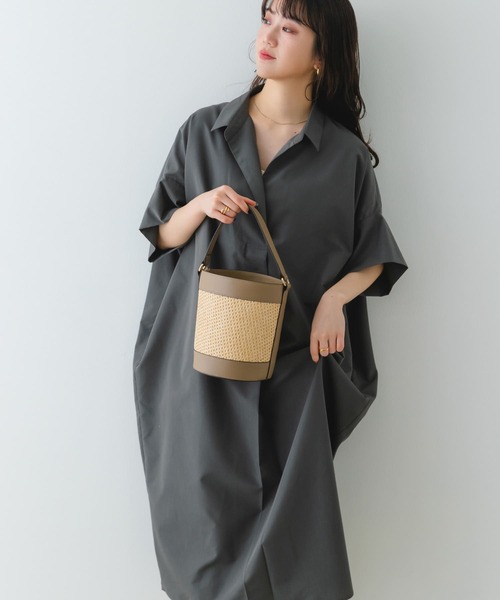 RODE SKO(ロデスコ)の「バケットショルダーバッグ(ショルダーバッグ・レディース・グレー系その他/ホワイト・ONE)」の5枚目の写真