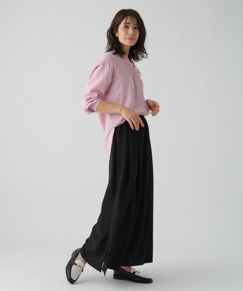 Elura（エルーラ）の「リネンブレンド冷感シャツ（シャツ/ブラウス・レディース・グリーン系その他/ライトイエロー/ブラウン系その他/ライトピンク・SMALL/MEDIUM/LARGE）」の5枚目の写真