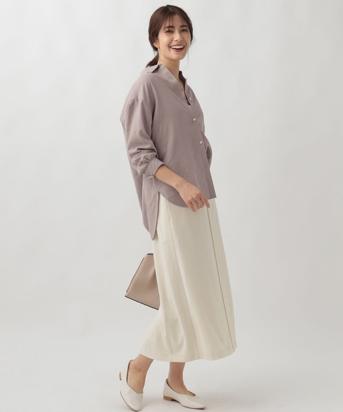 Elura（エルーラ）の「リネンブレンド冷感シャツ（シャツ/ブラウス・レディース・グリーン系その他/ライトイエロー/ブラウン系その他/ライトピンク・SMALL/MEDIUM/LARGE）」の11枚目の写真