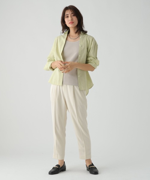 Elura（エルーラ）の「リネンブレンド冷感シャツ（シャツ/ブラウス・レディース・グリーン系その他/ライトイエロー/ブラウン系その他/ライトピンク・SMALL/MEDIUM/LARGE）」の14枚目の写真