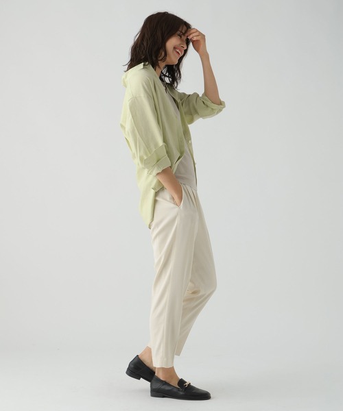 Elura（エルーラ）の「リネンブレンド冷感シャツ（シャツ/ブラウス・レディース・グリーン系その他/ライトイエロー/ブラウン系その他/ライトピンク・SMALL/MEDIUM/LARGE）」の15枚目の写真