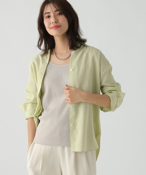 Elura（エルーラ）の「リネンブレンド冷感シャツ（シャツ/ブラウス・レディース・グリーン系その他/ライトイエロー/ブラウン系その他/ライトピンク・SMALL/MEDIUM/LARGE）」の16枚目の写真