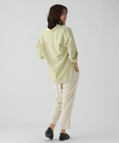 Elura（エルーラ）の「リネンブレンド冷感シャツ（シャツ/ブラウス・レディース・グリーン系その他/ライトイエロー/ブラウン系その他/ライトピンク・SMALL/MEDIUM/LARGE）」の17枚目の写真