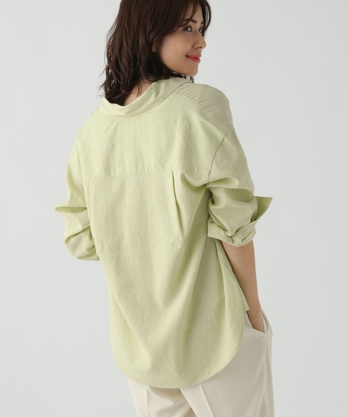 Elura（エルーラ）の「リネンブレンド冷感シャツ（シャツ/ブラウス・レディース・グリーン系その他/ライトイエロー/ブラウン系その他/ライトピンク・SMALL/MEDIUM/LARGE）」の18枚目の写真