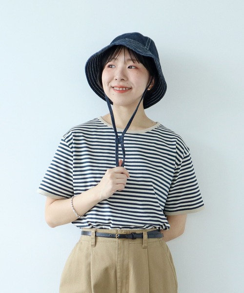 tシャツ ボーダー配色バインダー 半袖Tシャツ レディース メンズ PAR ICI tシャツ ボーダー配色バインダー 半袖Tシャツ
