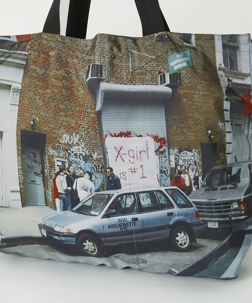 X-girl（エックスガール）の「X-girl BIG TOTE BAG（トートバッグ・レディース・マルチ・ONE SIZE）」の7枚目の写真