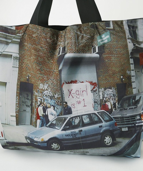X-girl（エックスガール）の「X-girl BIG TOTE BAG（トートバッグ・レディース・マルチ・ONE SIZE）」の8枚目の写真
