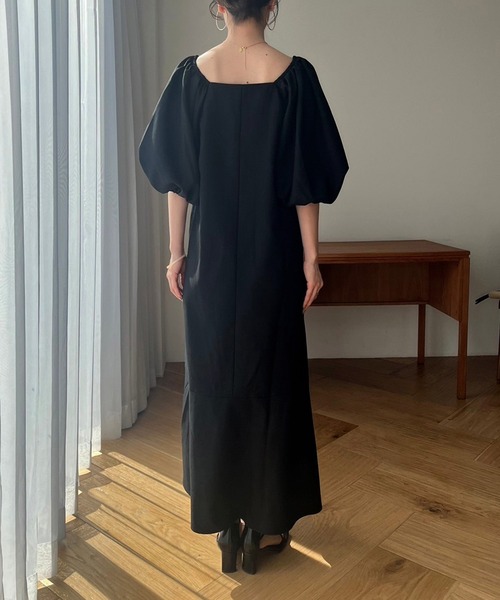 値下げ❗️soorploom ワンピース セール】ボリュームスリーブワンピース【ZOZO限定】（ワンピース