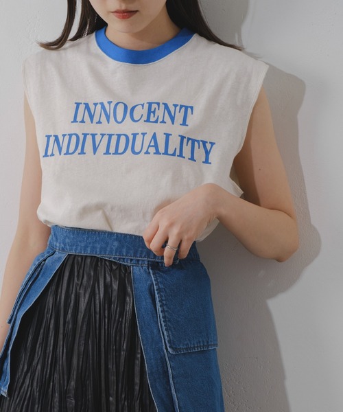 Kastane（カスタネ）の「【2024SSカタログ掲載】リンガーロゴタンク（タンクトップ・レディース・ホワイト系その他/ホワイト系その他3/ピンク/ホワイト系その他2・FREE）」の2枚目の写真