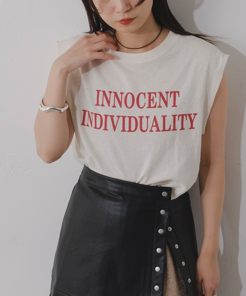 Kastane（カスタネ）の「【2024SSカタログ掲載】リンガーロゴタンク（タンクトップ・レディース・ホワイト系その他/ホワイト系その他3/ピンク/ホワイト系その他2・FREE）」の3枚目の写真