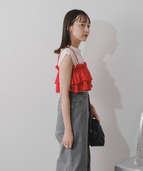 Kastane（カスタネ）の「【2024SSカタログ掲載】リンガーロゴタンク（タンクトップ・レディース・ホワイト系その他/ホワイト系その他3/ピンク/ホワイト系その他2・FREE）」の17枚目の写真