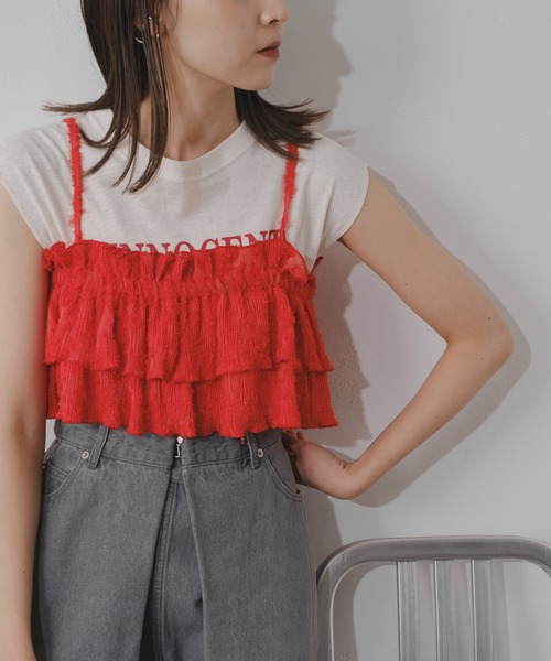 Kastane（カスタネ）の「【2024SSカタログ掲載】リンガーロゴタンク（タンクトップ・レディース・ホワイト系その他/ホワイト系その他3/ピンク/ホワイト系その他2・FREE）」の13枚目の写真