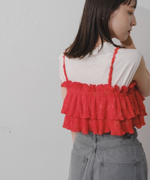 Kastane（カスタネ）の「【2024SSカタログ掲載】リンガーロゴタンク（タンクトップ・レディース・ホワイト系その他/ホワイト系その他3/ピンク/ホワイト系その他2・FREE）」の14枚目の写真