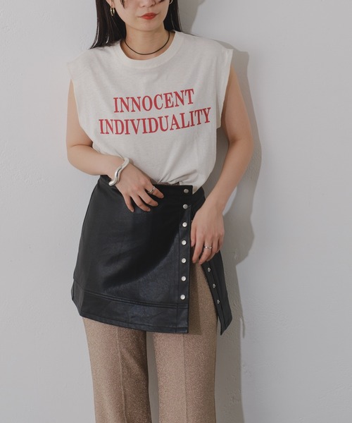 Kastane（カスタネ）の「【2024SSカタログ掲載】リンガーロゴタンク（タンクトップ・レディース・ホワイト系その他/ホワイト系その他3/ピンク/ホワイト系その他2・FREE）」の9枚目の写真