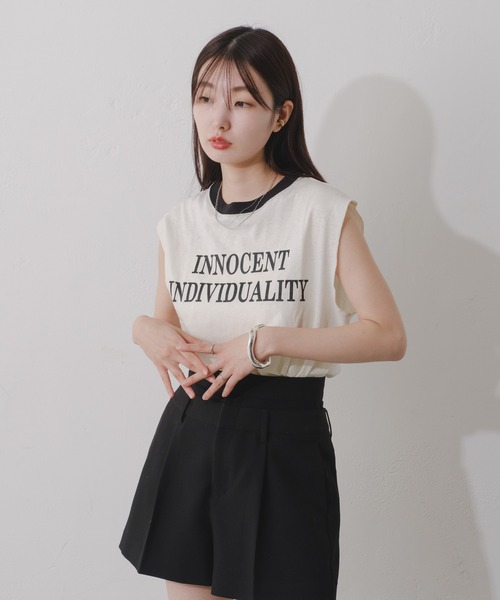 Kastane（カスタネ）の「【2024SSカタログ掲載】リンガーロゴタンク（タンクトップ・レディース・ホワイト系その他/ホワイト系その他3/ピンク/ホワイト系その他2・FREE）」の20枚目の写真