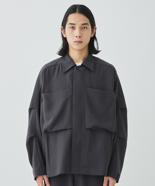N.HOOLYWOOD（N.ハリウッド）の「STUDIOUS別注 098 SHIRTS BLOUSON（ブルゾン・メンズ・ブラック/ダークグレー・36/38）」の12枚目の写真