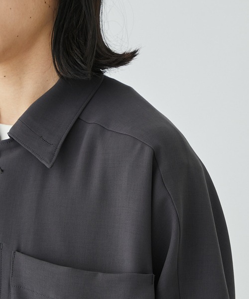N.HOOLYWOOD（N.ハリウッド）の「STUDIOUS別注 098 SHIRTS BLOUSON（ブルゾン・メンズ・ブラック/ダークグレー・36/38）」の16枚目の写真