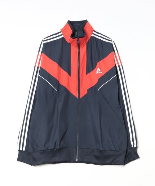 adidas(アディダス)の「アディダス adidas スリーストライプス パック ルーズフィット メッシュ裏地付きウーブンジャケット(ジャージ・メンズ・ネイビー/ブラック×ホワイト・S/M/L/LL/3L)」の2枚目の写真