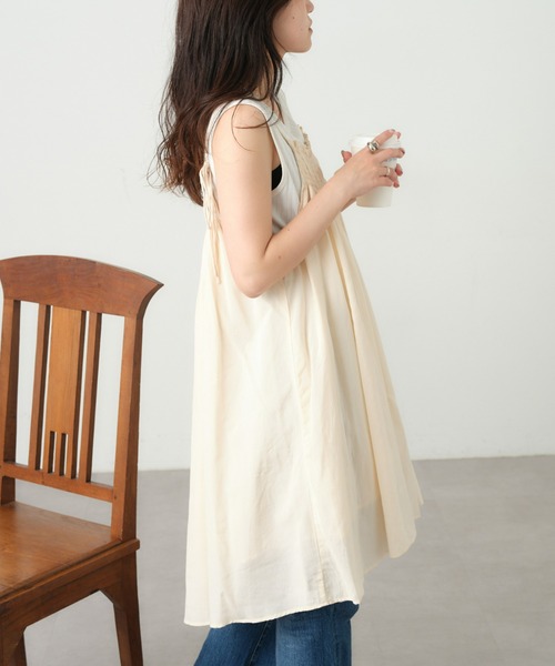 CIAOPANIC TYPY（チャオパニックティピー）の「【india】スシボイルシャーリングキャミチュニック（キャミソール・レディース・アイボリー/ブラウン/ブラック・ONE SIZE）」の10枚目の写真