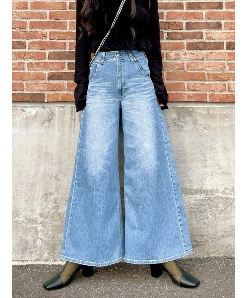 【セール】【SOMETHING】ＬＩＳＡＳＵＰＥＲＷＩＤＥ（デニムパンツ）｜SOMETHING（サムシング）