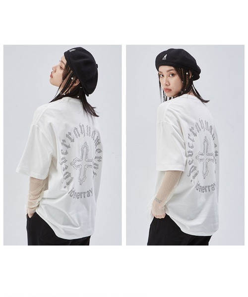 Ressaca(レサーカ)の「オーバーサイズ ラインストーンクロスモチーフロゴTシャツ(Tシャツ/カットソー・メンズ・ホワイト/ブラック/チャコールグレー・XL/L/M)」の19枚目の写真