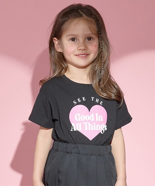 Lycee mine(リセマイン)の「【型崩れしないやわらかコットン】選べる8パターンオリジナルプリントTシャツ(Tシャツ/カットソー・キッズ・オフホワイト/トップグレー/ライトピンク/ライトベージュ/ライトブルー/ブラック/ミント/ラベンダー・100cm/110cm/120cm/140cm/150cm/130cm)」の3枚目の写真