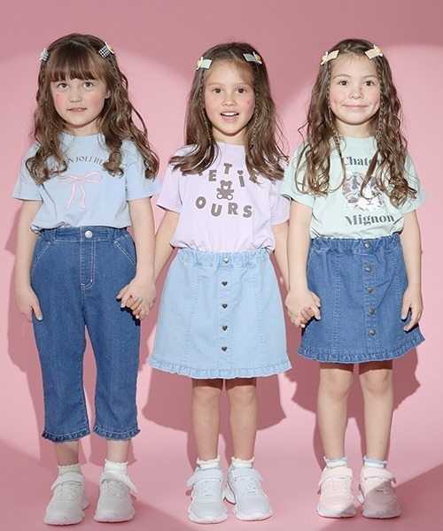 Lycee mine(リセマイン)の「【型崩れしないやわらかコットン】選べる8パターンオリジナルプリントTシャツ(Tシャツ/カットソー・キッズ・オフホワイト/トップグレー/ライトピンク/ライトベージュ/ライトブルー/ブラック/ミント/ラベンダー・100cm/110cm/120cm/140cm/150cm/130cm)」の10枚目の写真