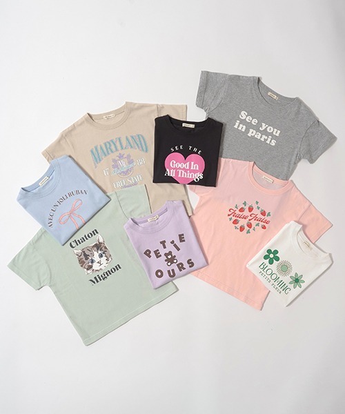 Lycee mine(リセマイン)の「【型崩れしないやわらかコットン】選べる8パターンオリジナルプリントTシャツ(Tシャツ/カットソー・キッズ・オフホワイト/トップグレー/ライトピンク/ライトベージュ/ライトブルー/ブラック/ミント/ラベンダー・100cm/110cm/120cm/140cm/150cm/130cm)」の20枚目の写真