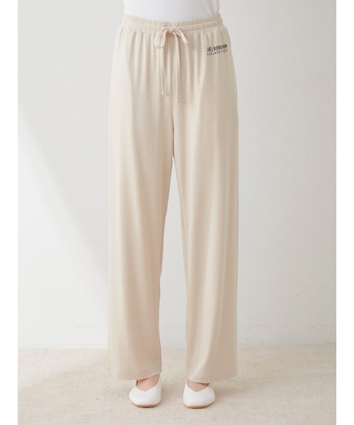 ジェラートピケ　レーヨンロゴプルオーバー、ロングパンツ ジェラートピケ gelato pique レーヨンロゴプルオーバー