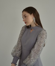 スリーブエンブロイダリードレス / sleeve embroidery dress