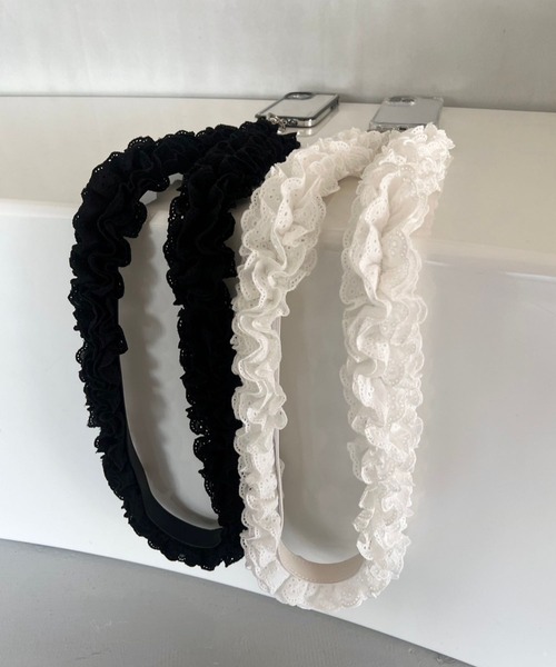 Me%（ミィパーセント）の「【ストラップシート付き】コットンレースモバイルショルダーストラップ 121082（スマホグッズ・レディース・ブラック/ホワイト・FREE）」の5枚目の写真