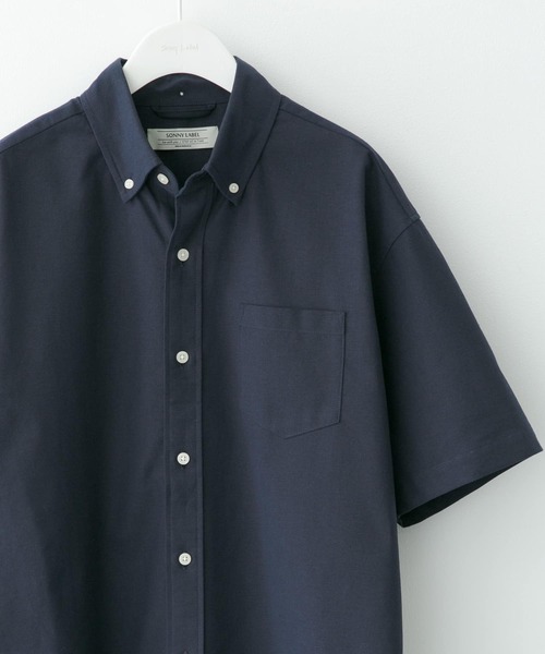 URBAN RESEARCH Sonny Label（アーバンリサーチサニーレーベル）の「『XLサイズ/WEB限定/抗菌/イージーケア』オックスボタンダウン半袖シャツ（シャツ/ブラウス・メンズ・ライトブルー/ネイビー/ストライプ/ホワイト/ブラック系その他/ホワイト系その他/グレー系その他・MEDIUM/LARGE/X-LARGE）」の6枚目の写真