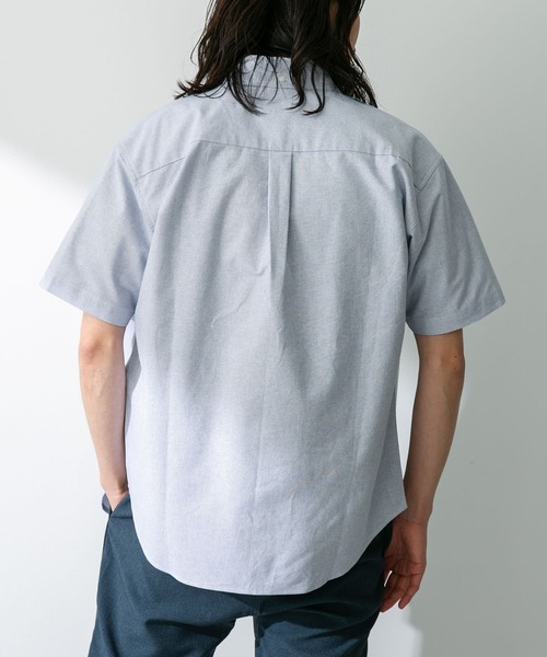 URBAN RESEARCH Sonny Label（アーバンリサーチサニーレーベル）の「『XLサイズ/WEB限定/抗菌/イージーケア』オックスボタンダウン半袖シャツ（シャツ/ブラウス・メンズ・ライトブルー/ネイビー/ストライプ/ホワイト/ブラック系その他/ホワイト系その他/グレー系その他・MEDIUM/LARGE/X-LARGE）」の16枚目の写真