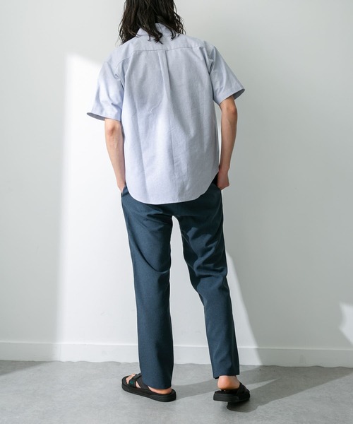 URBAN RESEARCH Sonny Label（アーバンリサーチサニーレーベル）の「『XLサイズ/WEB限定/抗菌/イージーケア』オックスボタンダウン半袖シャツ（シャツ/ブラウス・メンズ・ライトブルー/ネイビー/ストライプ/ホワイト/ブラック系その他/ホワイト系その他/グレー系その他・MEDIUM/LARGE/X-LARGE）」の22枚目の写真