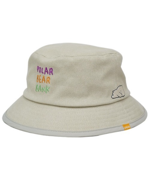 salle de bal（サルデバル）の「POLAR BEAR BANK / ポーラーベアバンク コットンベアタレ付きバケットハット PBB 032 MMI（ハット・レディース・ベージュ/ブラック/アイボリー/グレー・FREE）」の4枚目の写真